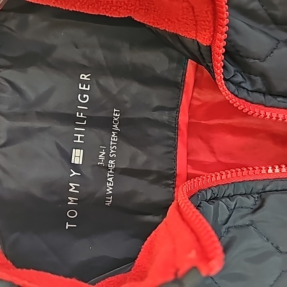 Tommy Hilfige All Weather System Jacket Womens Size M Quilted Blue/Red - Picture 3 of 11